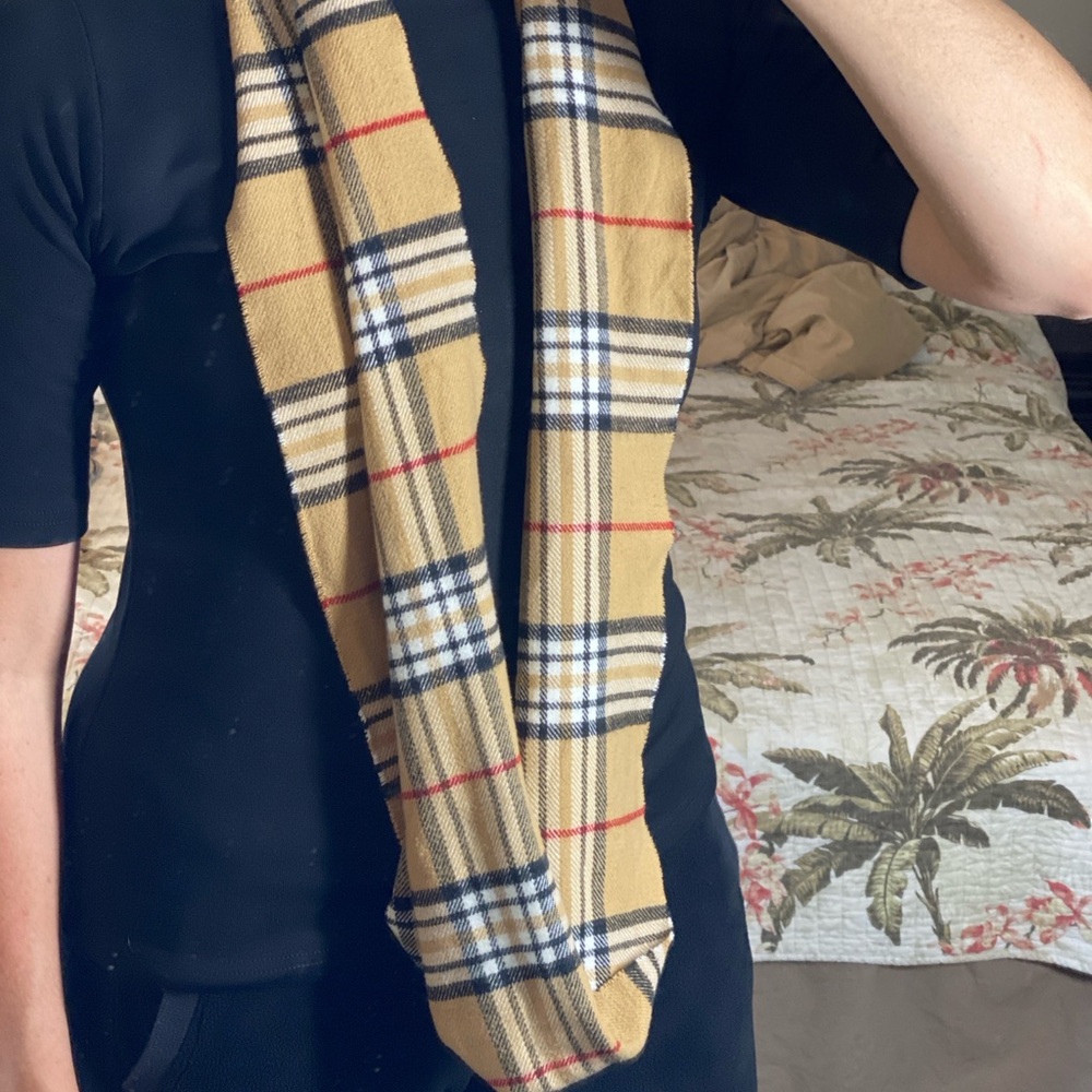 Plaid Yellow Scarf for Men